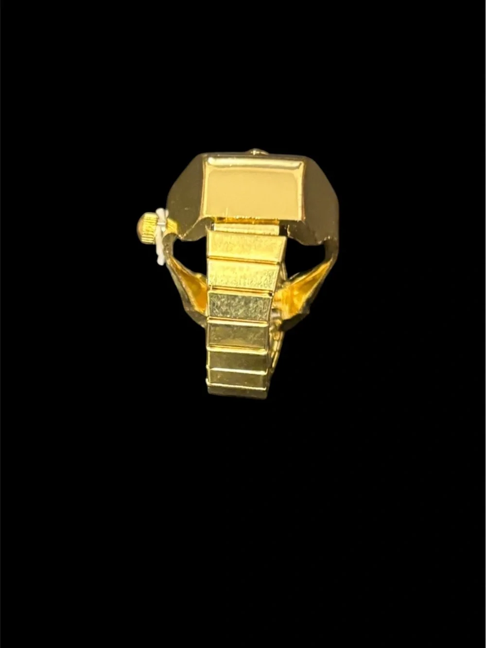 Gold Crystal Accent Women's Watch Ring
